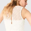 Maxi-jurk van gehaakt materiaal met strass