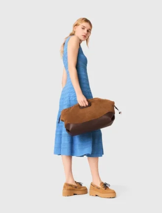 Maxi-jurk van pointelle-breisel