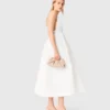 Maxi-jurk van taffeta met juwelen