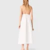 Maxi-jurk van taffeta met juwelen