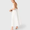 Maxi-jurk van taffeta met juwelen