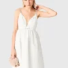 Maxi-jurk van taffeta met juwelen