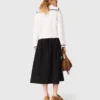 maxi-rok met contrasterende tailleband maxi-rok met contrasterende tailleband