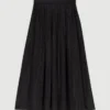 maxi-rok met contrasterende tailleband maxi-rok met contrasterende tailleband