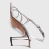 Metallic sandalen met hak en bandjes