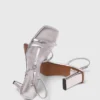 Metallic sandalen met hak en bandjes