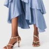 Metallic sandalen met meerdere bandjes