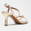 Metallic sandalen met meerdere bandjes