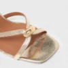 Metallic sandalen met meerdere bandjes