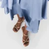 Metallic sandalen met meerdere bandjes