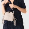 Midi-jurk met metallic ruches