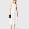 Midi-jurk met open rug