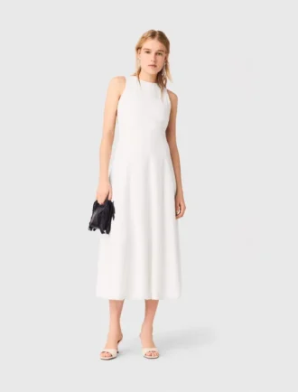 Midi-jurk met open rug