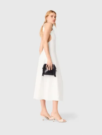 Midi-jurk met open rug