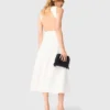 Midi-jurk met open rug