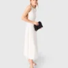 Midi-jurk met open rug