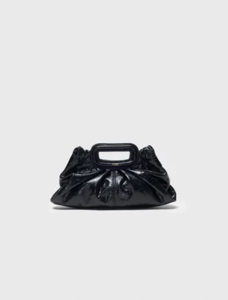 Milpli mini-clutch van gekraakt leer