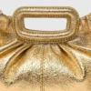 Milpli mini-clutch van metallic leer