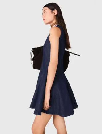 Mini-denimjurk met ruches