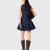 Mini-denimjurk met ruches
