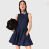 Mini-denimjurk met ruches