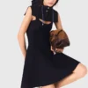 Mini gebreide babydoll-jurk