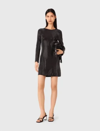 Mini-gebreide jurk met strass