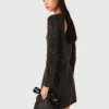 Mini-gebreide jurk met strass