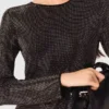 Mini-gebreide jurk met strass