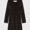Mini-gebreide jurk met strass