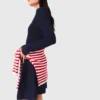 Mini-gebreide jurk met uitlopende rok