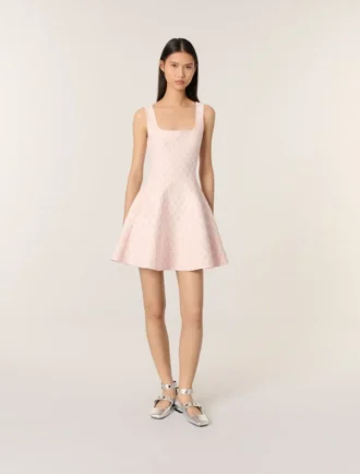 Mini-jacquard gebreide jurk