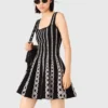 Mini-jacquard gebreide jurk