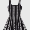 Mini-jacquard gebreide jurk