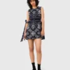Mini-jurk met bandana-print