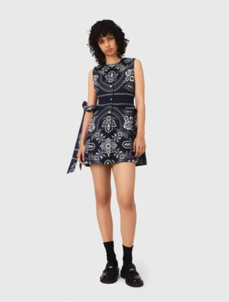 Mini-jurk met bandana-print