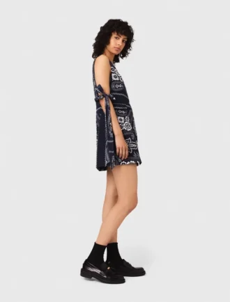 Mini-jurk met bandana-print