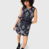 Mini-jurk met bandana-print