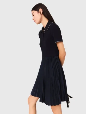 Mini-jurk met geplooide polokraag