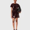 Mini-jurk met paillettenborduursel