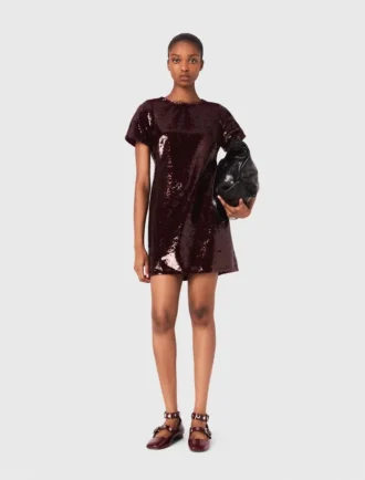 Mini-jurk met paillettenborduursel