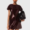 Mini-jurk met paillettenborduursel