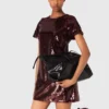 Mini-jurk met paillettenborduursel