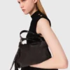 Mini-jurk van geribd breisel en taft
