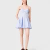 Mini katoenen babydoll-jurk