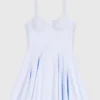 Mini katoenen babydoll-jurk