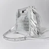 Mini M Bag van reliëfleer met ketting