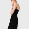 Mini strapless linnen jurk