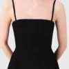 Mini strapless linnen jurk