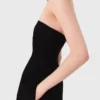 Mini strapless linnen jurk